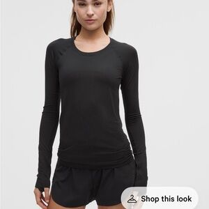 Lululemon Switfly Black Long Sleeve Women's Top- worn once!